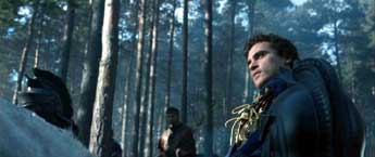 Commodus mounts his horse