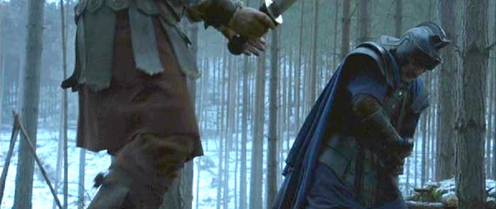 Maximus turns on his guard